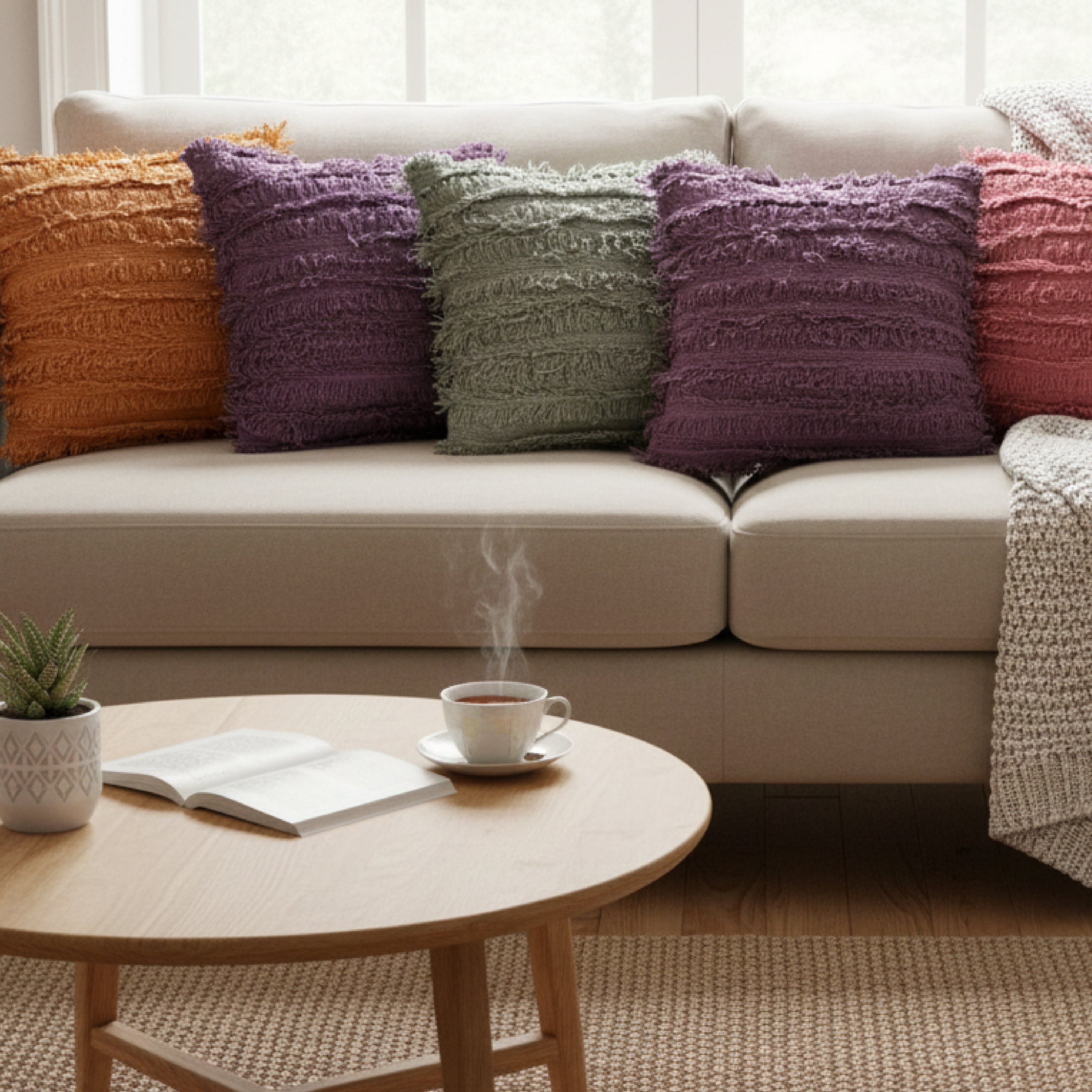 Full Fringe One Face Cushion