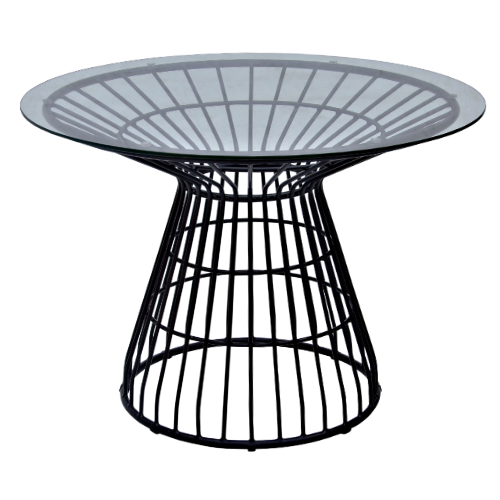 Fiorella Table 90 Glass Top