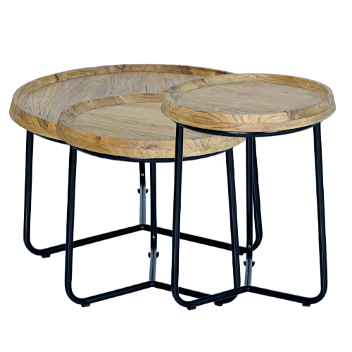 Island Round Leg Coffee Table Set