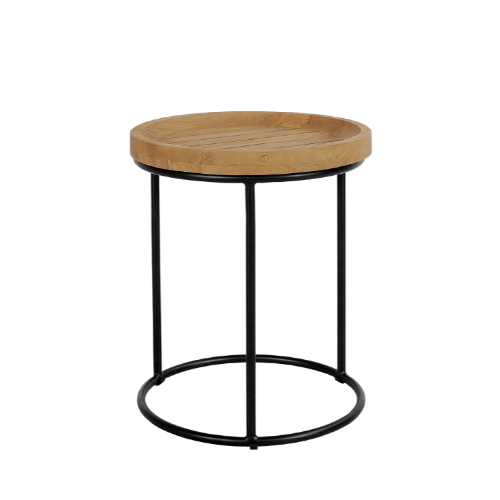 Island Round Side Table Slate 50