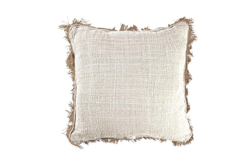 Rustic Cushion With Fringing