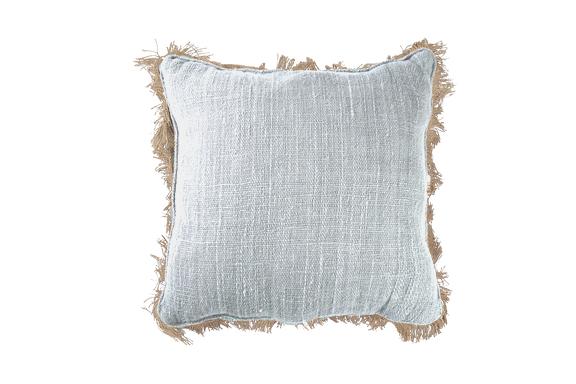 Jute Cushion With Fringing