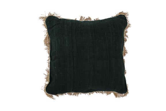 Jute Cushion With Fringing