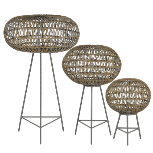 Macao Woven Standing Lamp 2-Set of 3