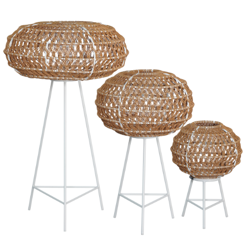 Macao Woven Standing Lamp 3-Set of 3