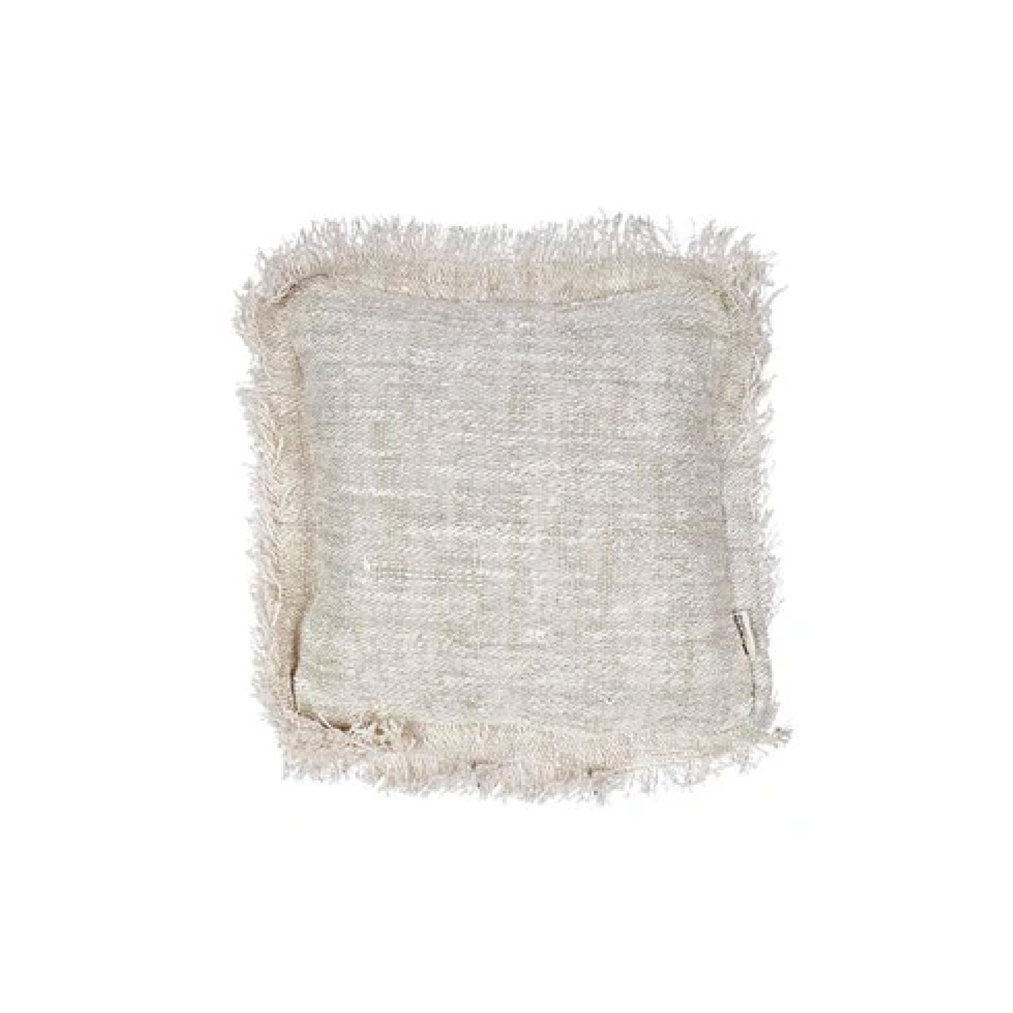 Rustic Cushion With Fringing