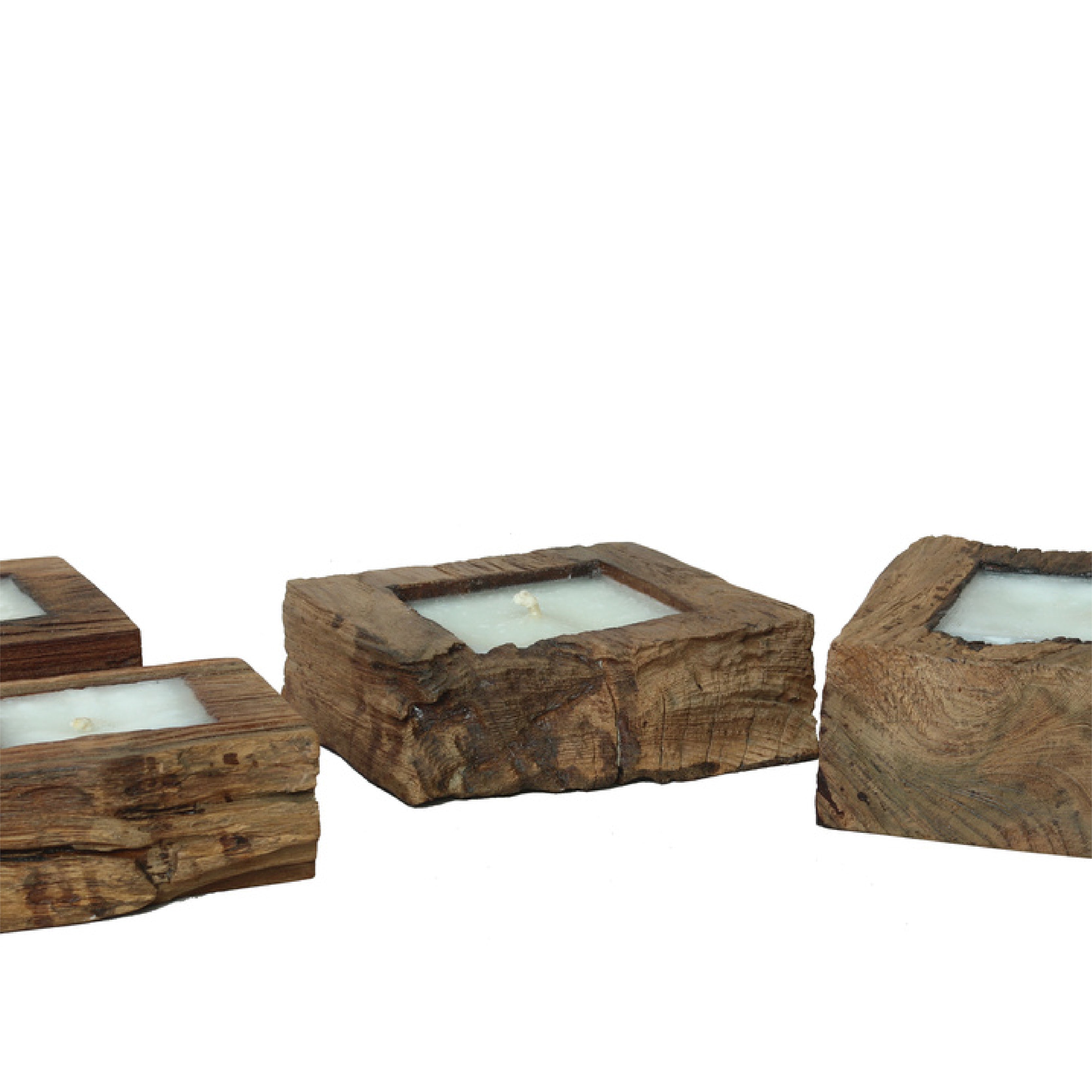 Square Wood Candle