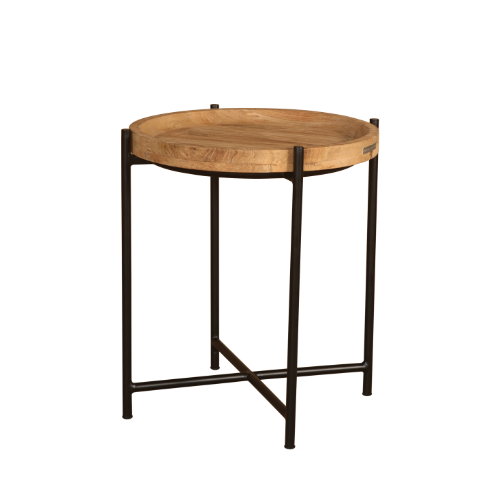 Island Round Side Table Cross 50