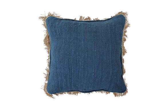 Jute Cushion With Fringing