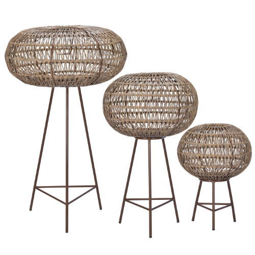 Macao Woven Standing Lamp 2-Set of 3