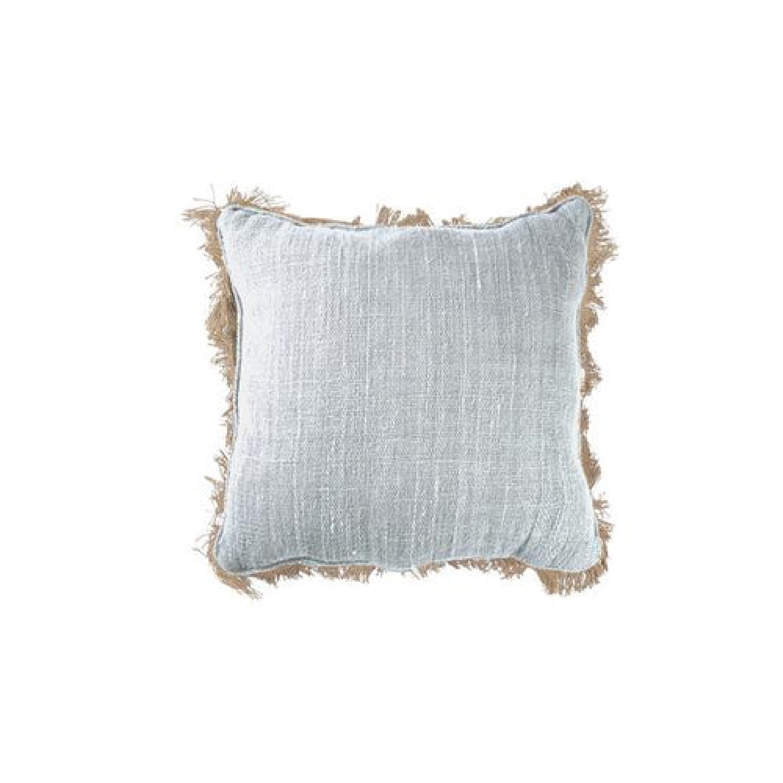 Jute Cushion With Fringing