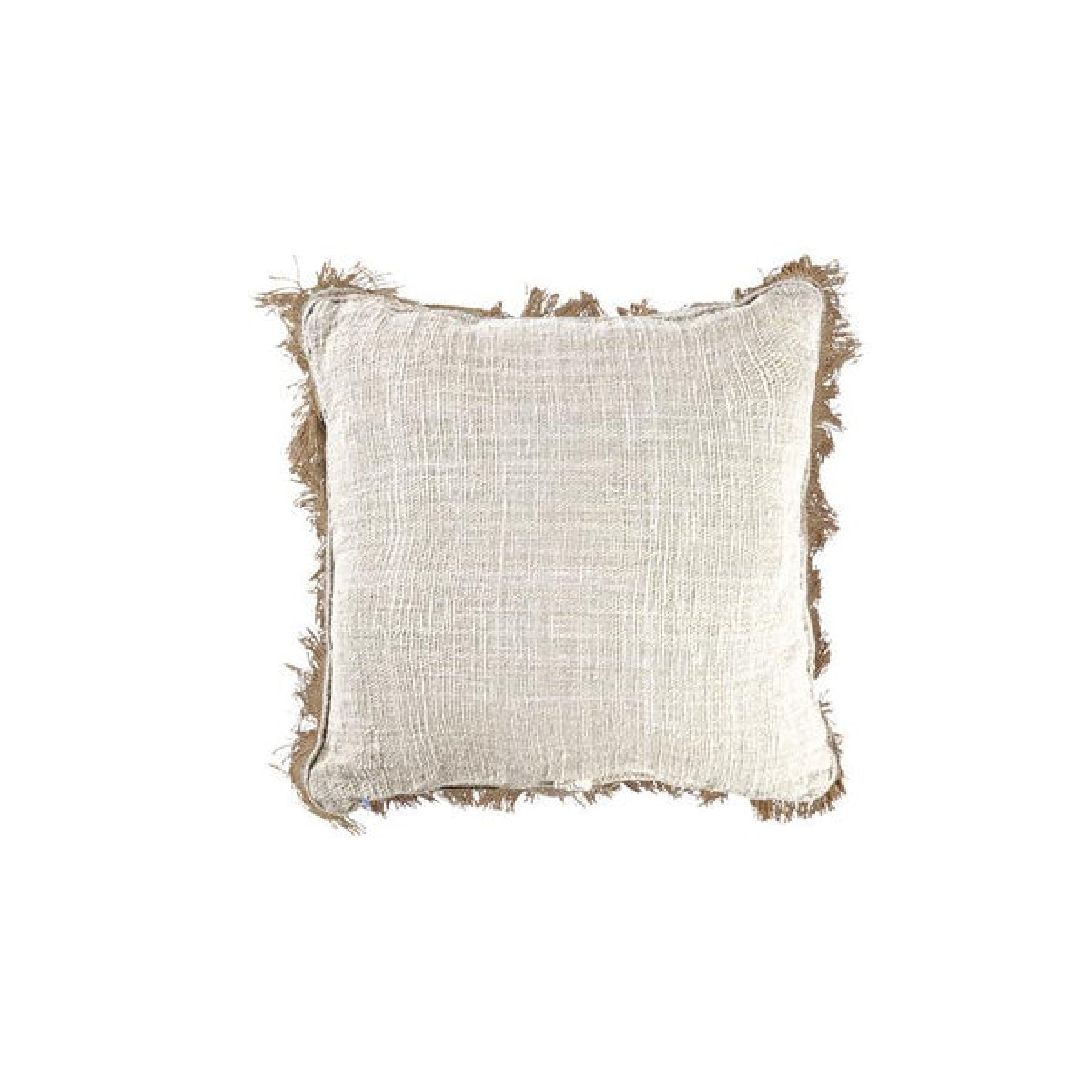 Rustic Cushion With Fringing
