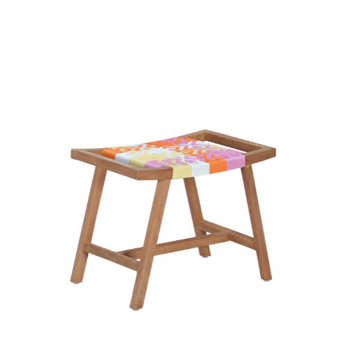 Zoco Stool Patterned Plaid 2